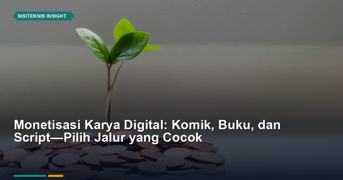 Monetisasi Karya Digital: Komik, Buku, dan Script—Pilih Jalur Cocok